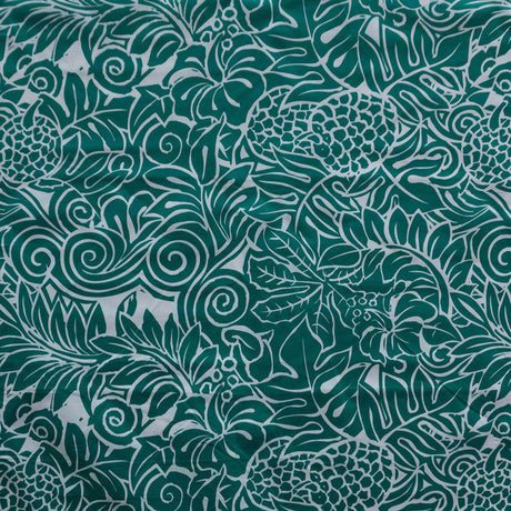 Pacific Islander All Over Design Polyester Fabric - Tropical Fruit, Tropical Leaves, Tropical Flowers, 60" Width (1 Yard)