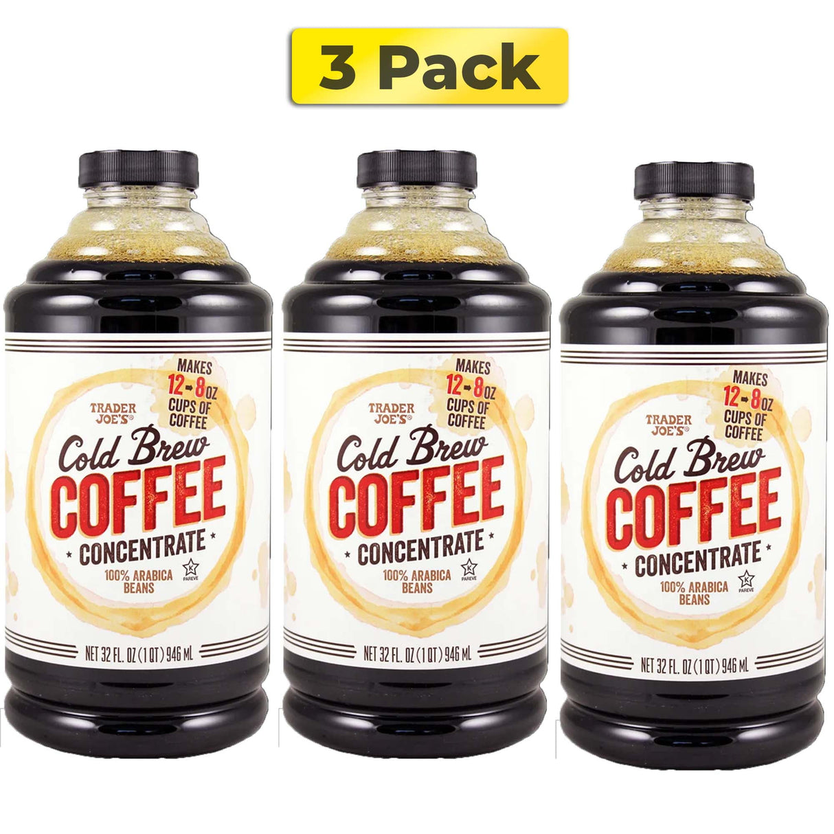 Trader Joe's Cold Brew Coffee Concentrate 100% Arabica Beans, 32 fl. oz.