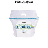 Hilex Poly Thank You Load and Seal Polyethylene Natural 1.5 Mil Tamper Evident Delivery Bag, 21 x 17 x 9 inch -- 500 per case