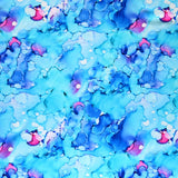 Swim Knit Nylon Spandex Paint Drops Print