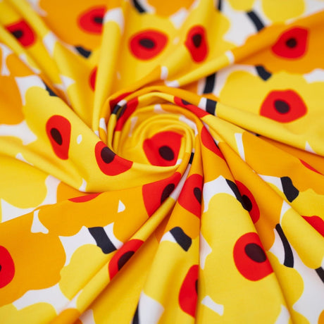 Printed Spandex Floral Fabric
