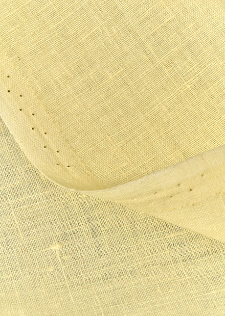 1 Yard Pale Yellow Softened Linen Fabric, Lightweight Solid 58 Inches Wide for Apparel and Home Décor