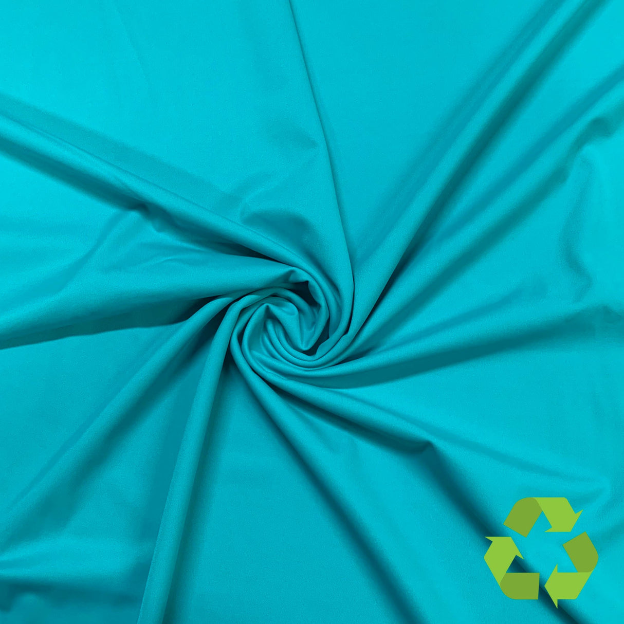 Recycled Nylon Spandex Swim Knit Turquoise Palm