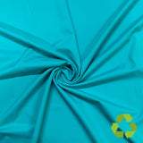 Recycled Nylon Spandex Swim Knit Turquoise Palm