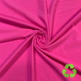 Recycled Nylon Spandex Swim Knit Shocking Pink Palm