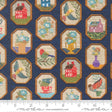 Cotton Print Paper Hamlet Midnight Frames Fabric 44/45"