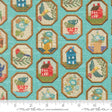 Cotton Print Fabric Paper Hamlet Sky Frames 44/45"