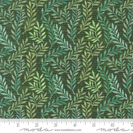 Cotton Print Paper Hamlet Topiary Leaves Fabric 44/45" Wide