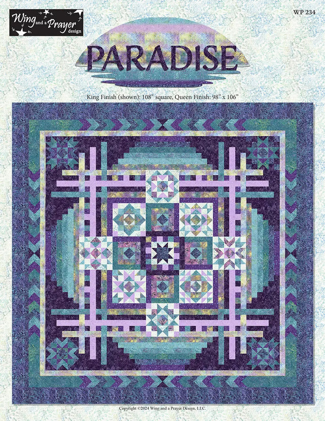 Paradise Quilt Pattern 98in x 106in