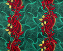 Paradise Floral Vines Cotton Fabric - Purple, Pine Green, Golden Brown, Floral Vine Print, 36" X 44-45" (1 Yard)