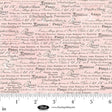 Cotton Fabric Parisian Snippets Digital Pink Script 44/45"