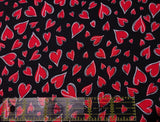 Quilting Cotton Parisian Hearts on Black Timeless Treasures