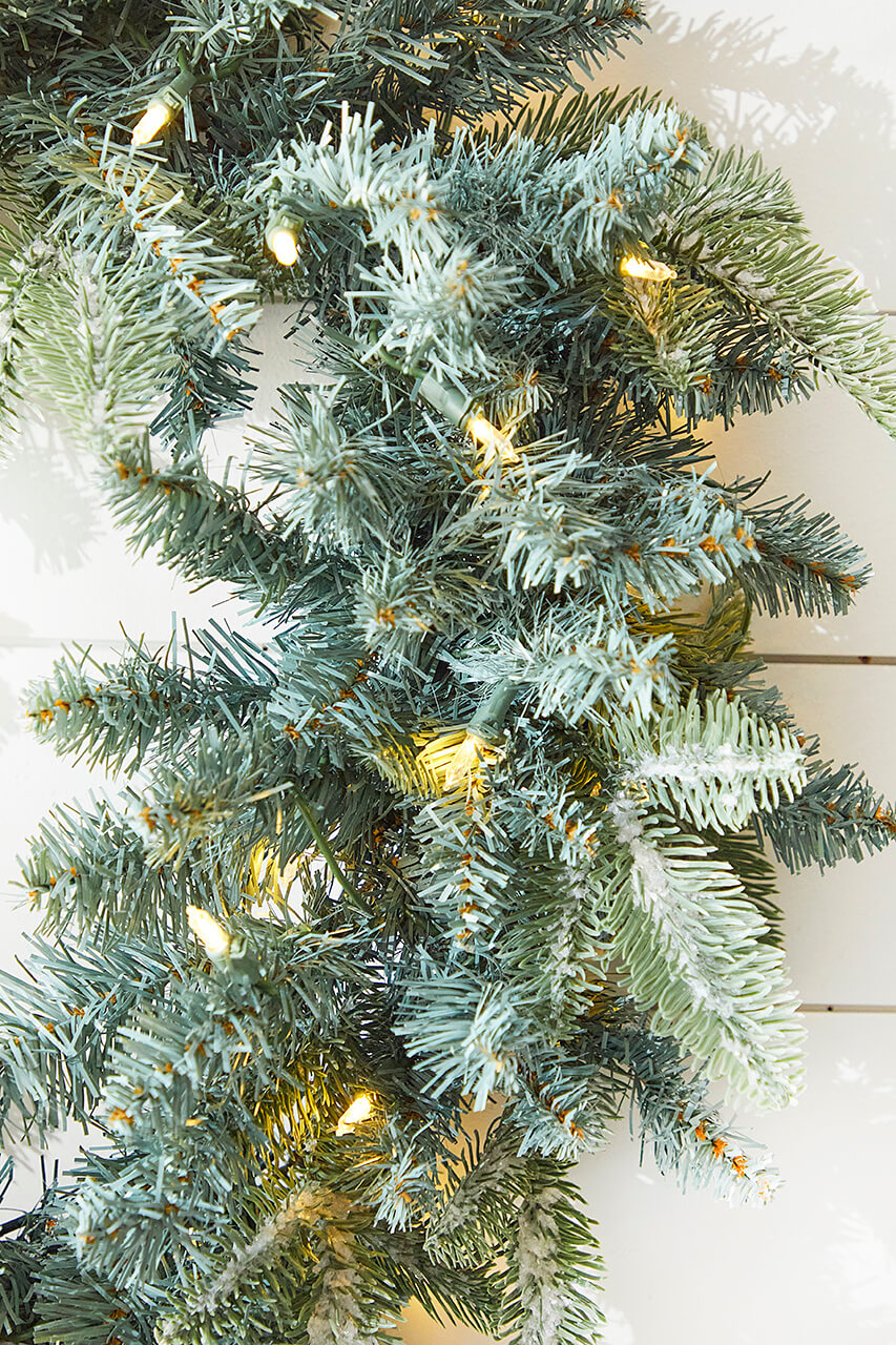 22" Park Hill Frosted Blue Spruce LED Wreath