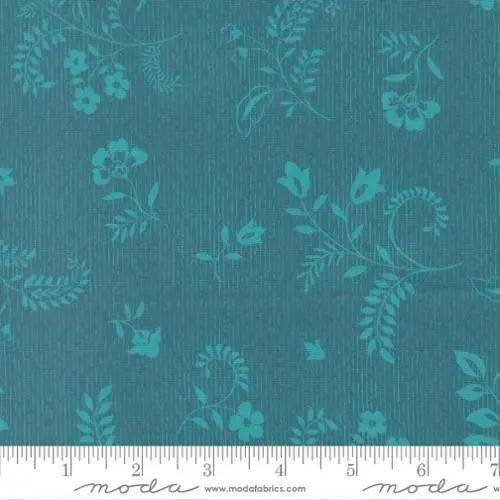 Cotton Print Parlor Boho Flowers Peacock 44/45" Fabric
