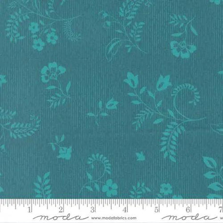Cotton Print Parlor Boho Flowers Peacock 44/45" Fabric