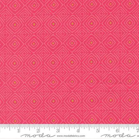 Cotton Fabric Parlor Diamonds Azalea 44/45" Wide