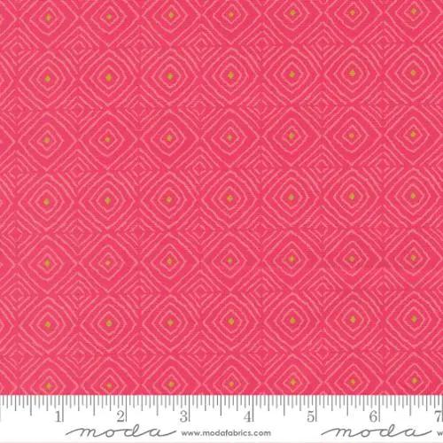 Cotton Fabric Parlor Diamonds Azalea 44/45" Wide