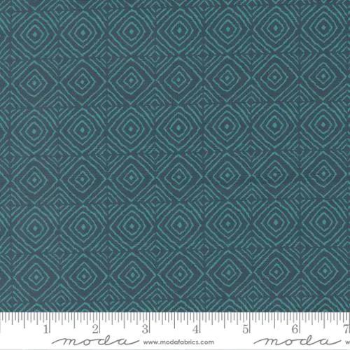 Cotton Print Parlor Diamonds Peacock Fabric 44/45"