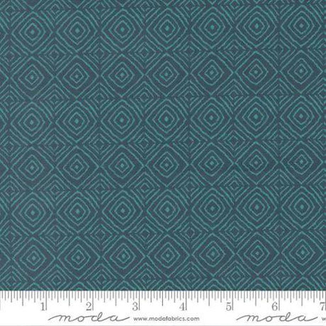 Cotton Print Parlor Diamonds Peacock Fabric 44/45"