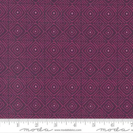 Cotton Print Parlor Diamonds Plum 44/45" Fabric