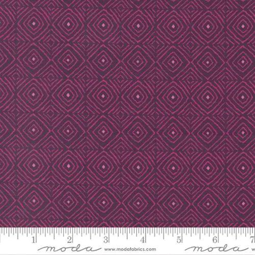 Cotton Print Parlor Diamonds Plum 44/45" Fabric