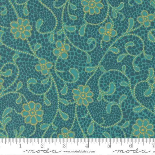 Cotton Fabric Teal Good Vibes Only 44/45"