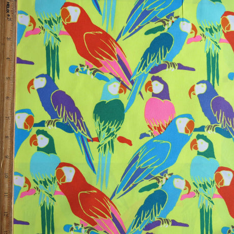 Microfiber Boardshort Fabric Parrots Print