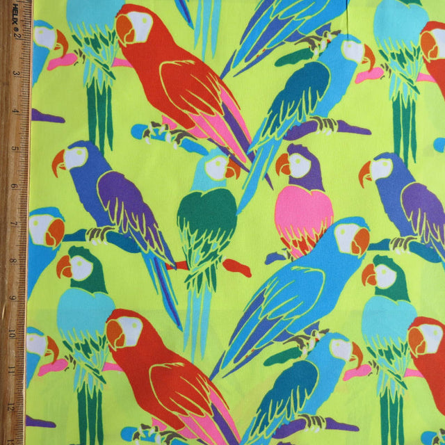 Microfiber Boardshort Fabric Parrots Print