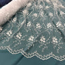 Floral Embroidered Lace Fabric White