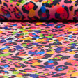 Party Animal Polyester Spandex Fabric - Holographic Foil Print, Hot Pink, Purple, Aqua, Lime Green, 54/56" Width (1 Yard)