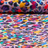 Party Animal Polyester Spandex Fabric - Holographic Foil Print, Hot Pink, Purple, Aqua, Lime Green, 54/56" Width (1 Yard)