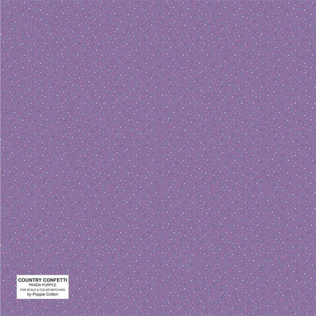 Cotton Print Party Panda Purple Fabric 44/45"