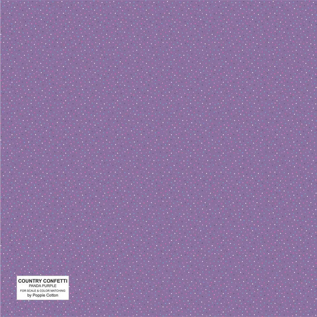 Cotton Print Party Panda Purple Fabric 44/45"