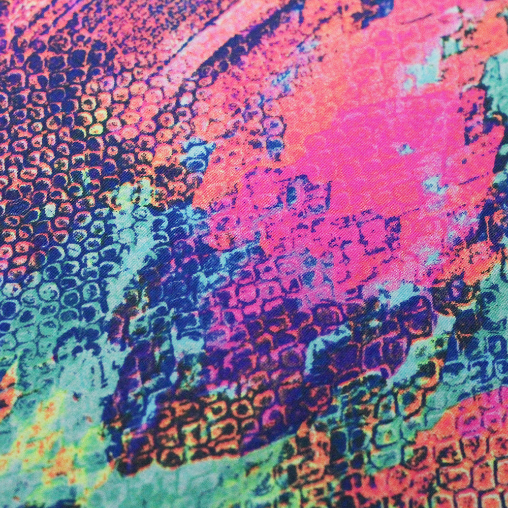 Profundity Nylon Spandex Fabric - Pastel/Warm Colorful Animal Skin Print, 58/60" Width (1 Yard)