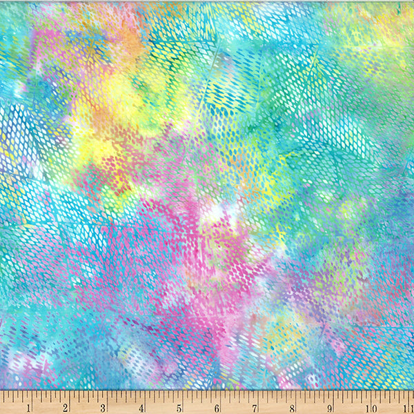 Cotton Batik Fabric Pastel Bali Chops Fishing Net 44/45"