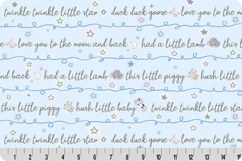 Quilting Cuddle Fabric Pastel Goodnight Farm Lullaby