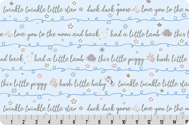 Quilting Cuddle Fabric Pastel Goodnight Farm Lullaby