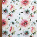 Swim Knit Pastel Floral Poly Spandex Fabric