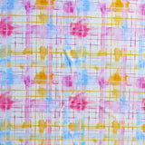 Swim Knit Poly Spandex Pastel Painted Plaid