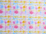 Swim Knit Poly Spandex Pastel Painted Plaid