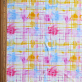 Swim Knit Poly Spandex Pastel Painted Plaid
