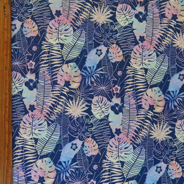 Swim Knit Recycled Nylon Spandex Pastel Tie Dye Jungle 4-Way Stretch