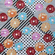 Poly Spandex Swimsuit Fabric Patchwork Donuts