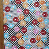 Poly Spandex Swimsuit Fabric Patchwork Donuts