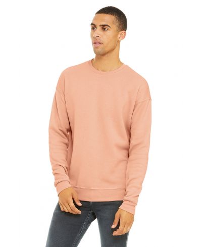 Bella Canvas 3945 Sweatshirt - Peach - Cotton Polyester Fleece Fabric, Peach, Crewneck, Unisex Pullover, S-2XL (1 Piece)