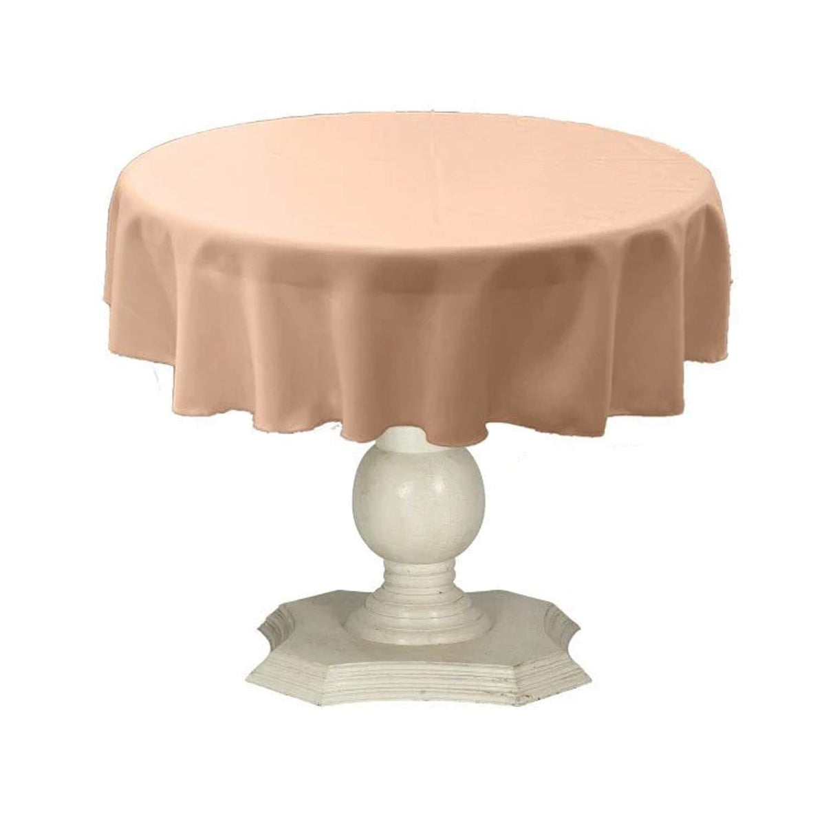 Tablecloth Dull Bridal Satin Fabric - Solid Color, 42" Round (1 Piece)