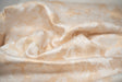 Metallic Brocade Peach Clouds Fabric