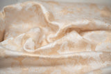 Metallic Brocade Peach Clouds Fabric