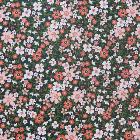 Swim Knit Peachy Keen Ditsy Floral Poly Spandex Fabric