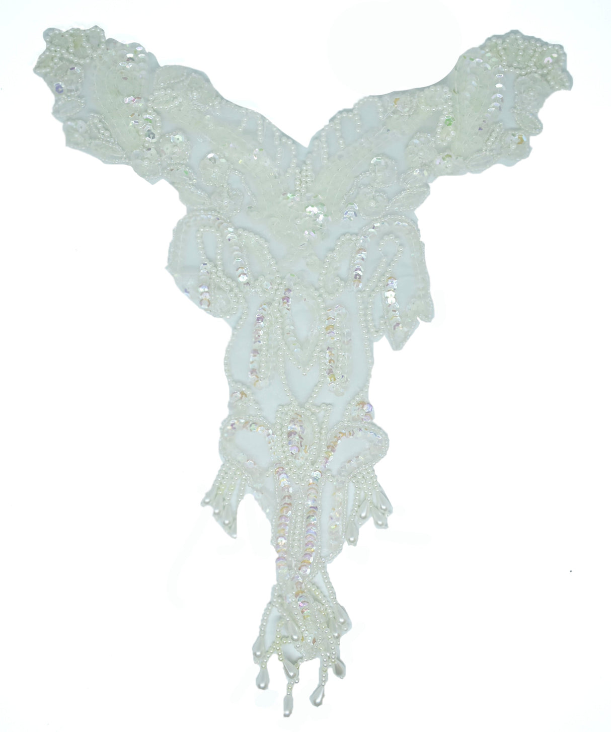 Beaded Sequins Applique 12x12 Dangling